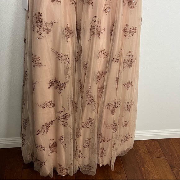 Mac Duggal Nude Embroidered Maxi Dress - Picture 12 of 15
